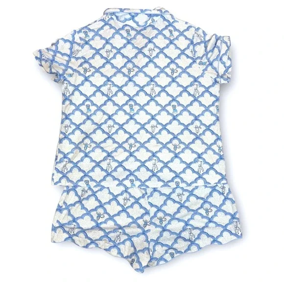 Roller Rabbit x Target Pajama Set Womens XXL Blue Monkey Print Shorts Sleepwear - Picture 3 of 7